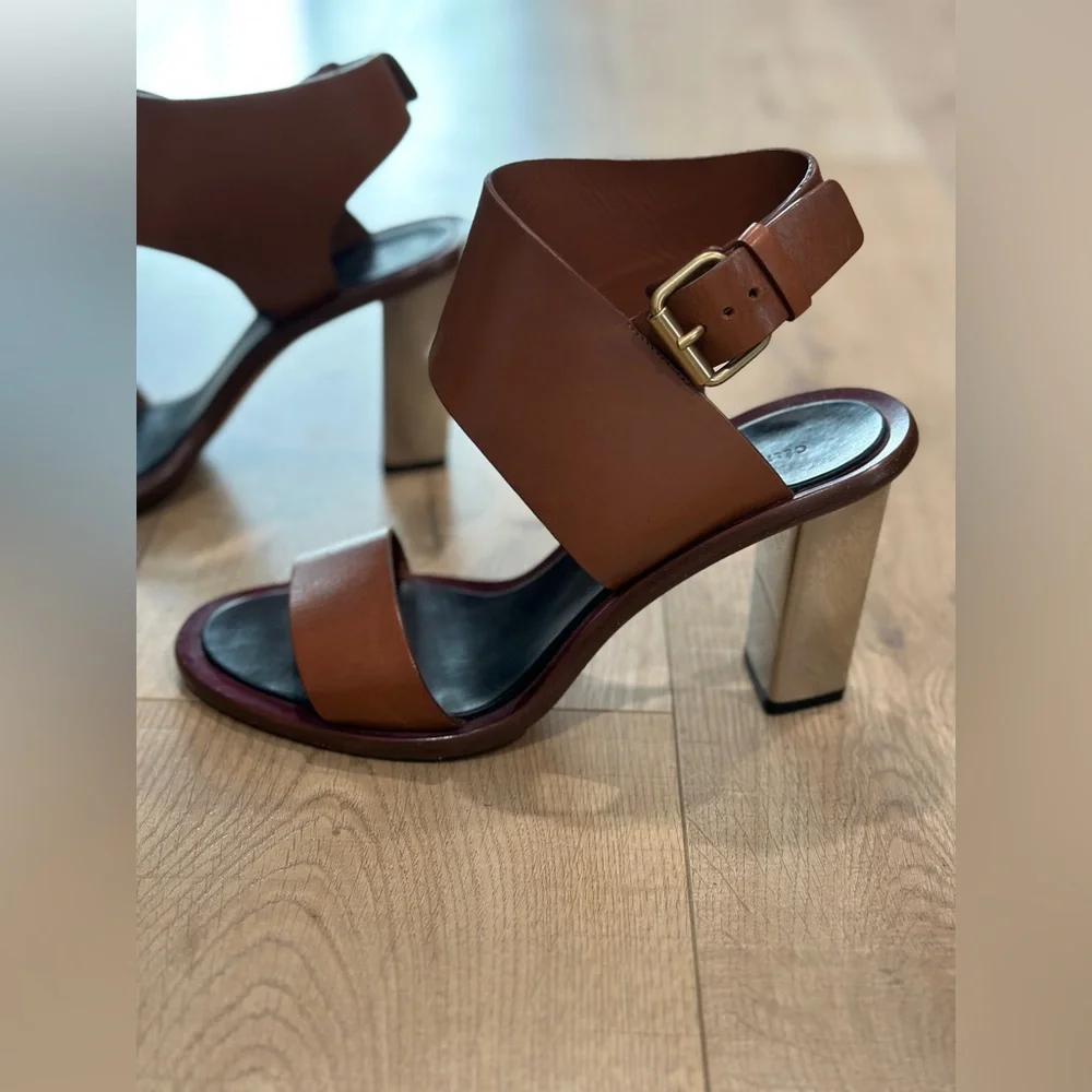Celine brown leather sandals size 39, pre owned - Picture 7 of 8